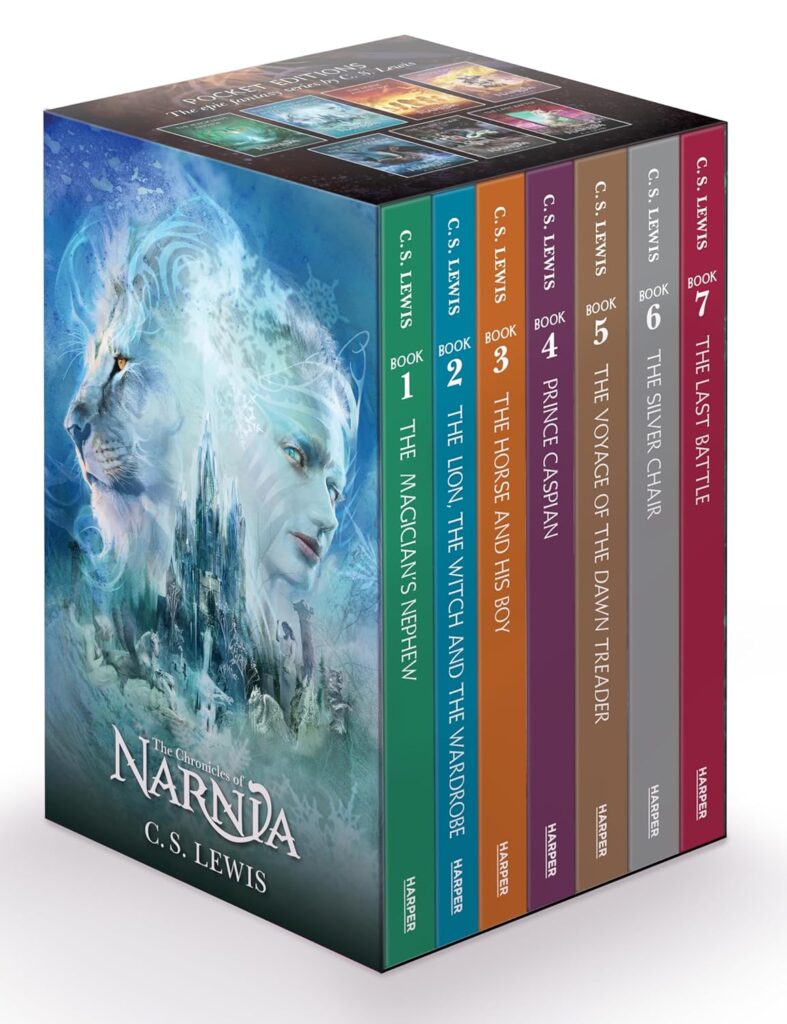 The Chronicles of Narnia box set, showing all 7 books
