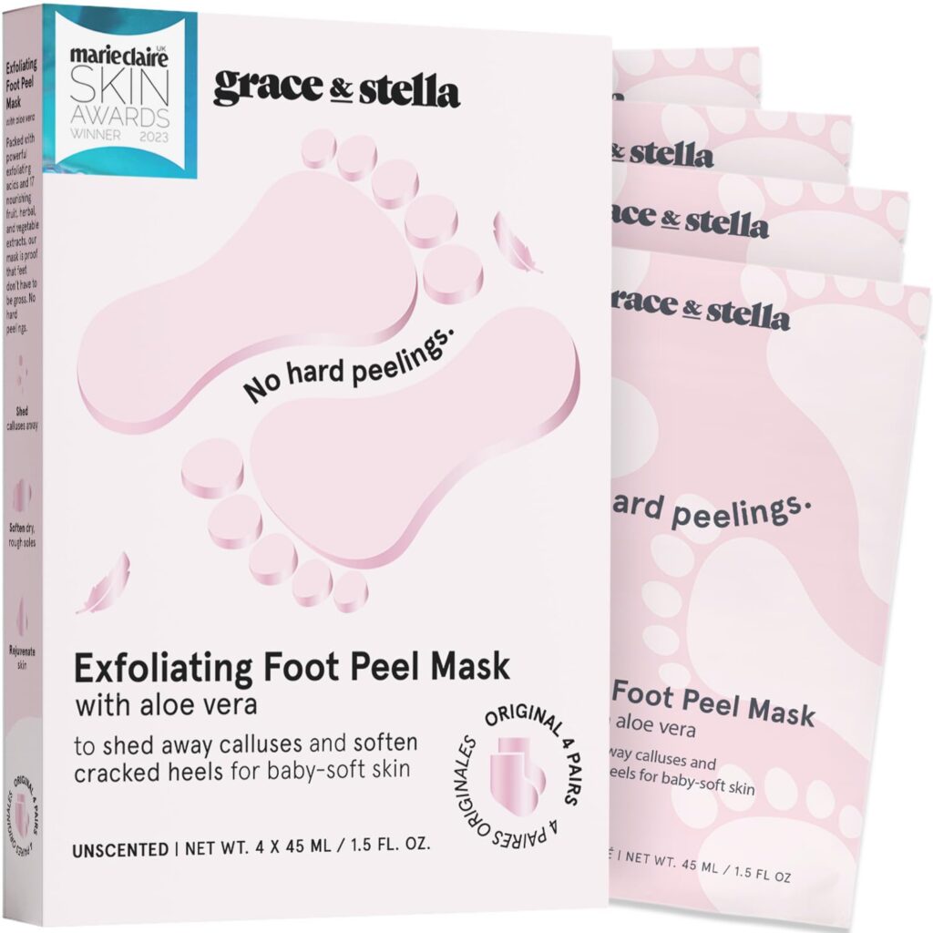 Grace & Stella's exfoliating foot peel mask