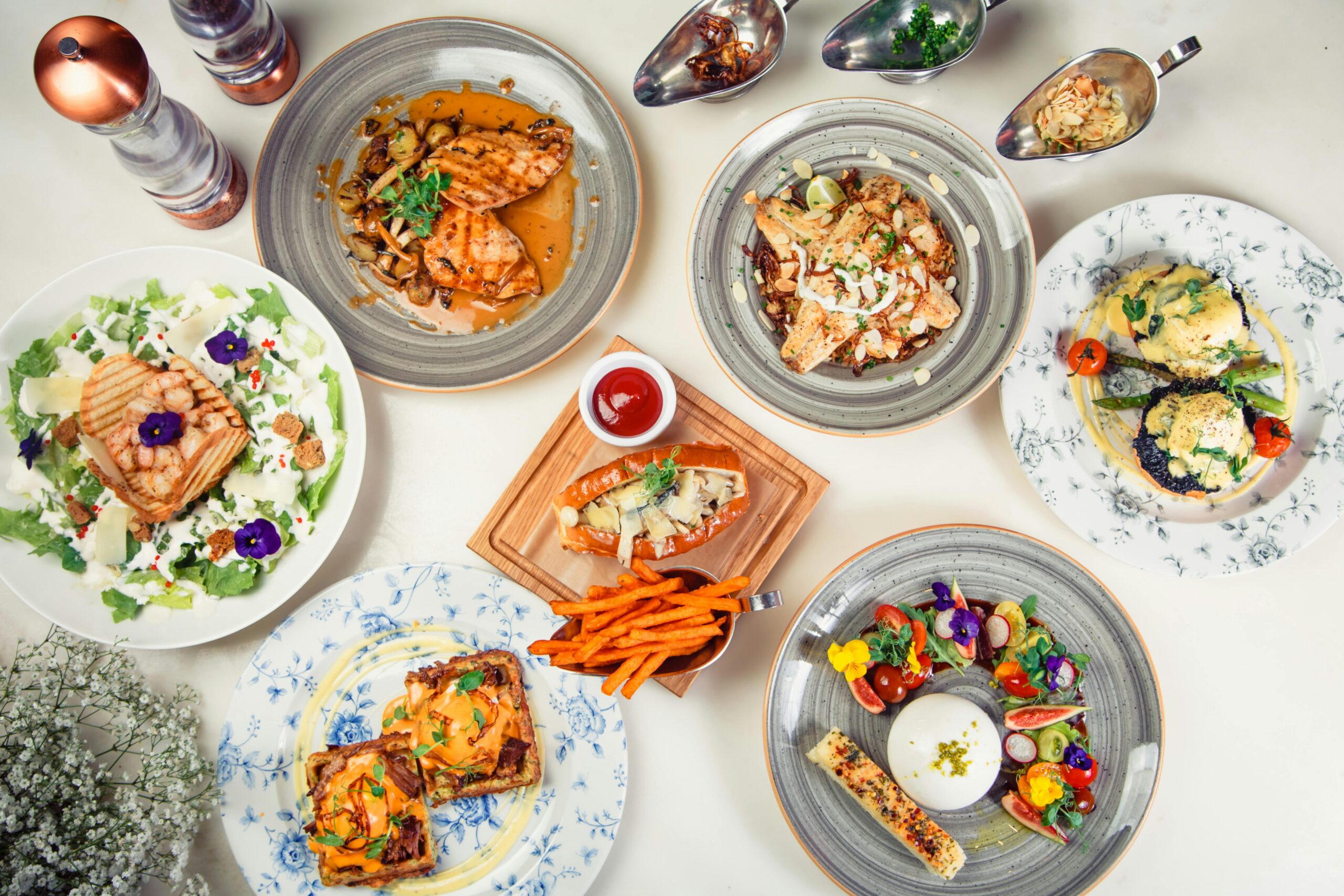 Crockpot Meals spread out on table