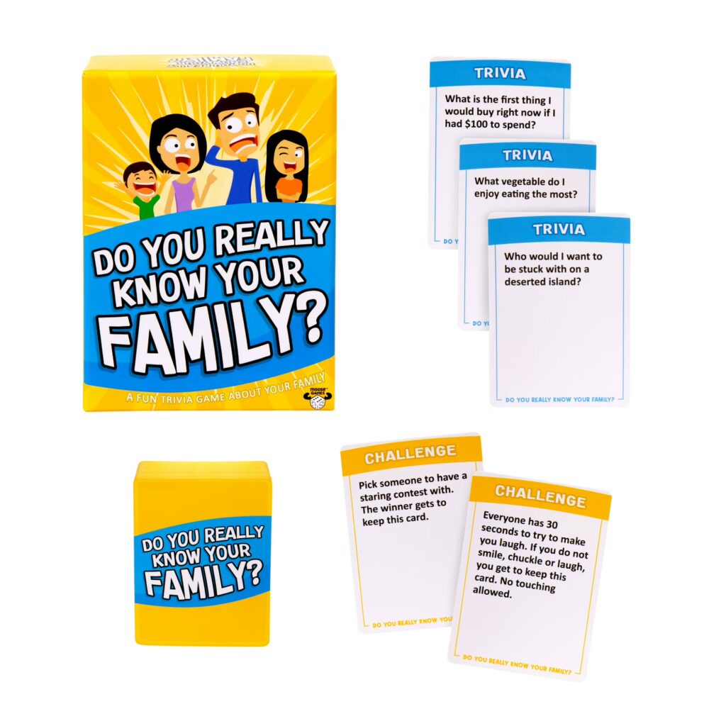 Do You Really Know Your Family? game cover with example cards