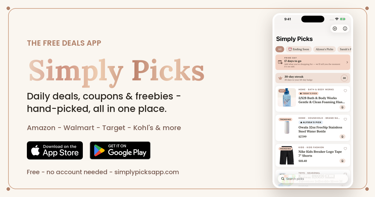 Simply Picks app - free daily deals, coupons and freebies on iPhone and Android