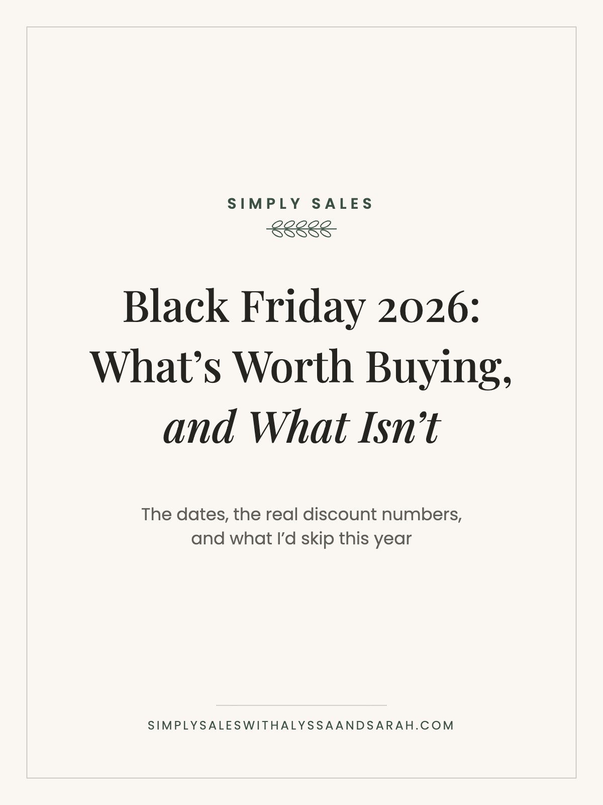 Black Friday 2026 shopping guide from Simply Sales