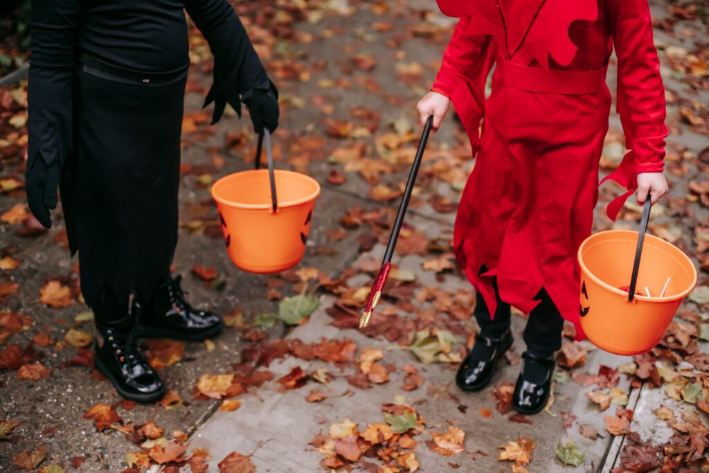 Children trick or treating