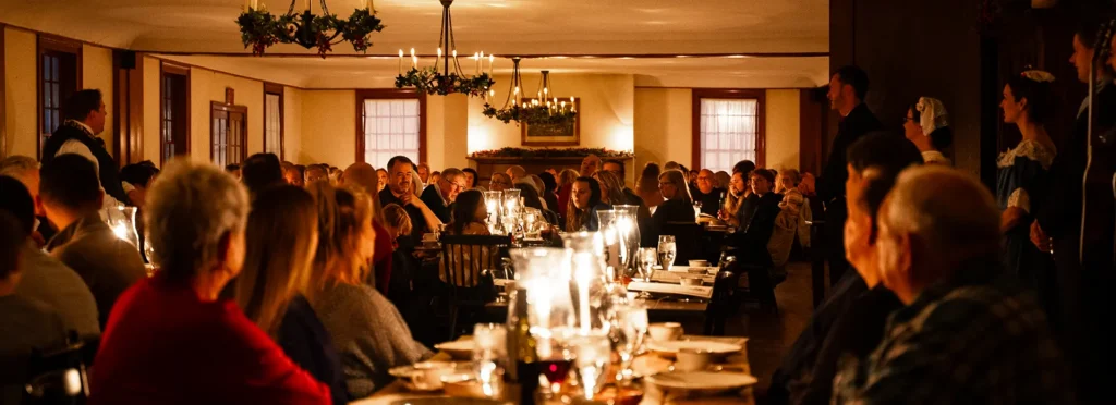 Holiday Nights at Eagle Tavern, 1800s holiday dining experience by candlight