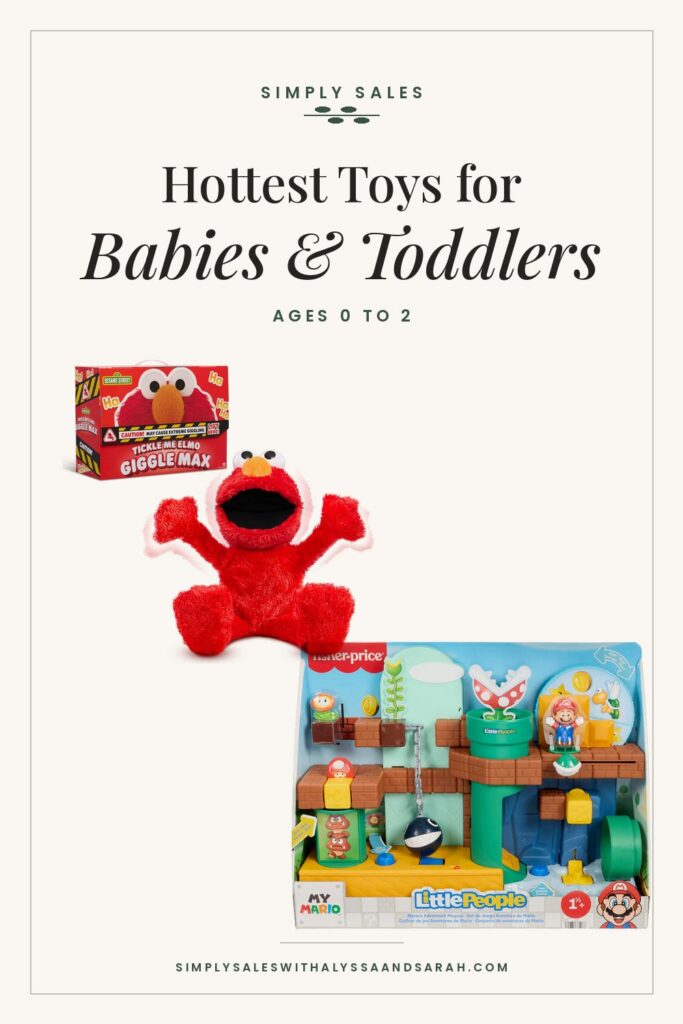 Hottest toys for babies and toddlers 2026: Tickle Me Elmo Giggle Max and Little People My Mario playset
